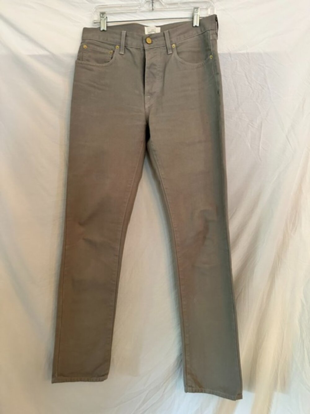 Sid Mashburn Gray 5-Pocket Canvas Pants Made USA Men's 32x34